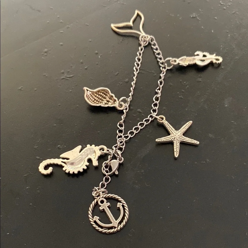 Hand Crafted Charm Bracelet with Nautical Theme Kid Size